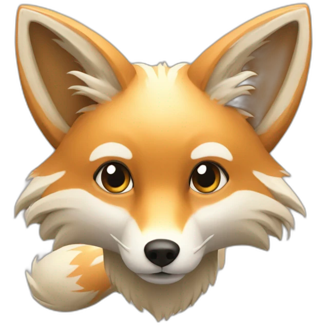 beige multiple tailed fox emoji