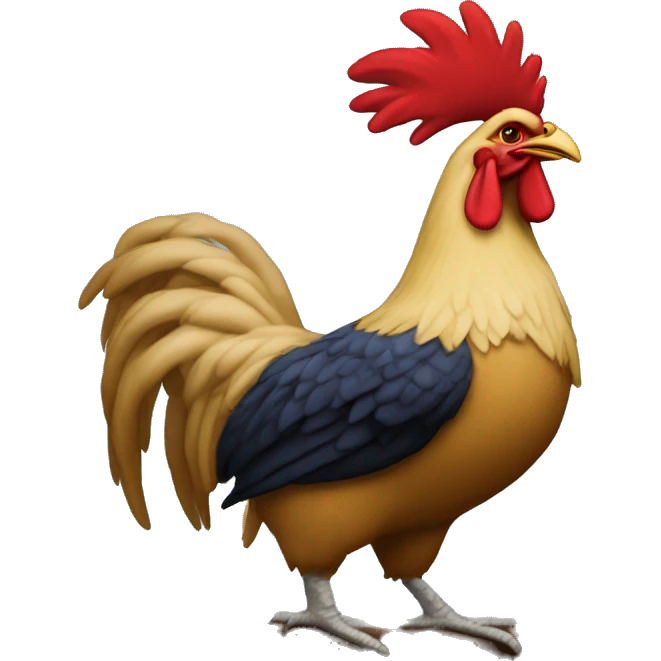 Gamecock riding a commodore  emoji
