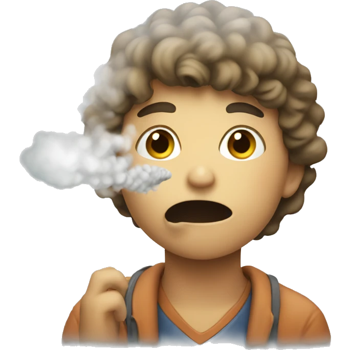 Boy blowing dust  emoji