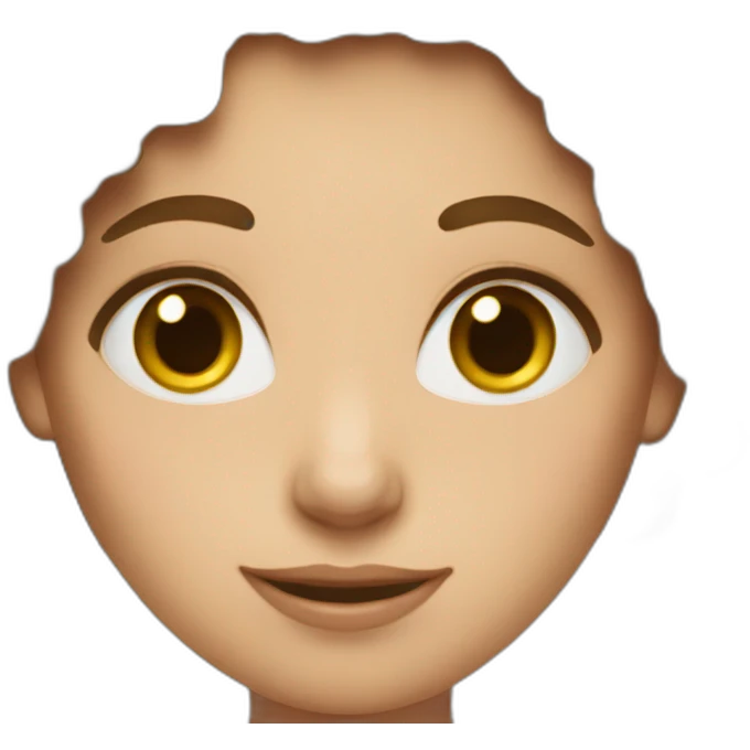 an English female teacher, brunette, curly hair emoji