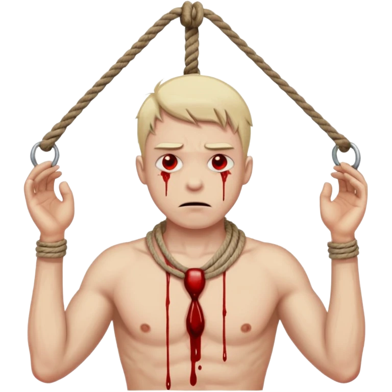 A man being hung emoji