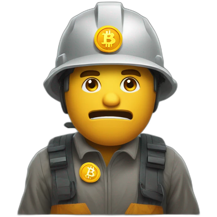 scared bitcoin miner emoji