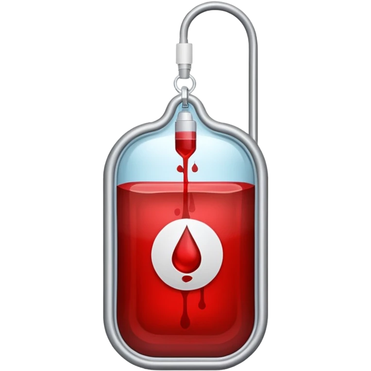 IV bag filled with blood emoji