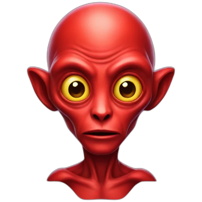 red alien emoji