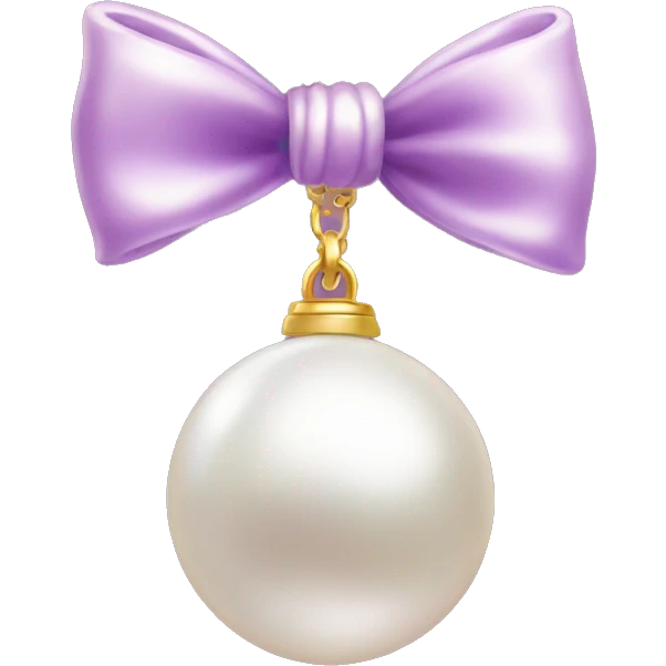  Pearl necklace with bow emoji
