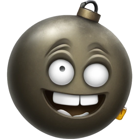 Friendly Old bomb smiley emoji