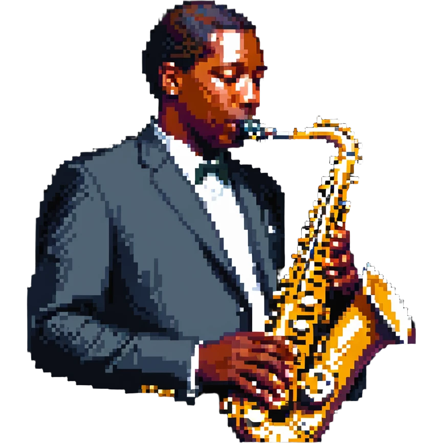 John Coltrane playing saxophone emoji