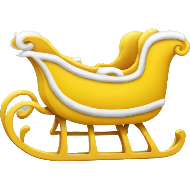 Yellow Christmas sleigh  emoji