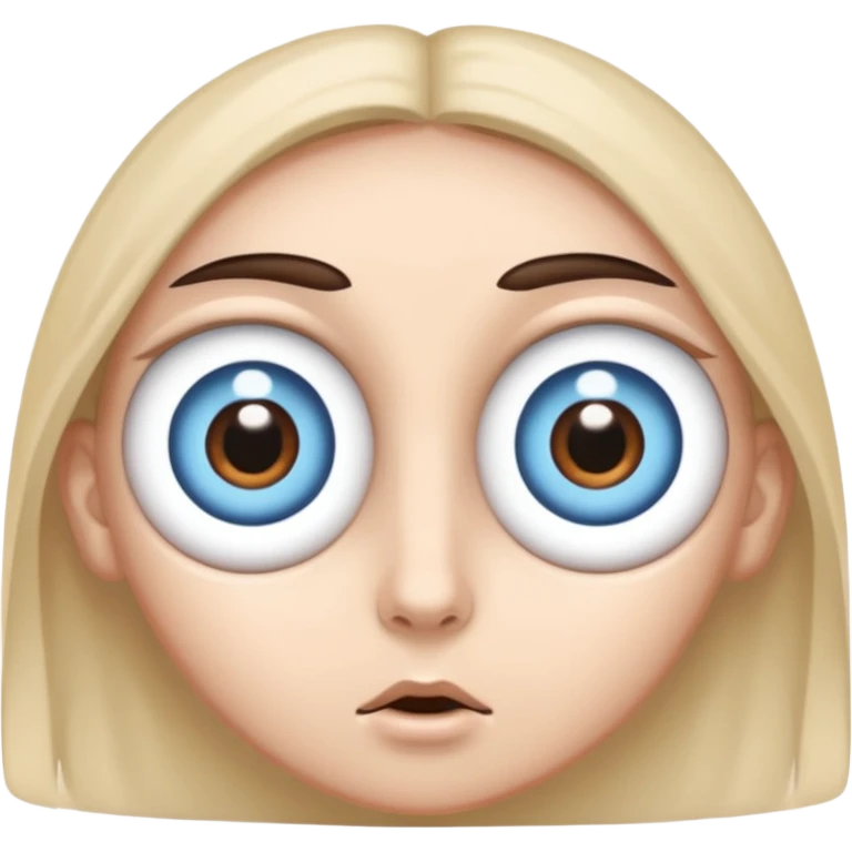 two large eyes looking to the left. emoji