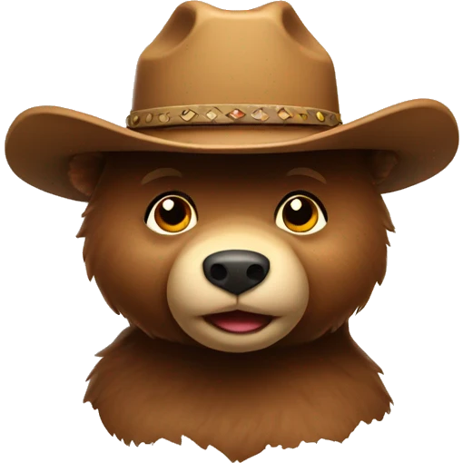 Loving Bear with cowboy hat emoji