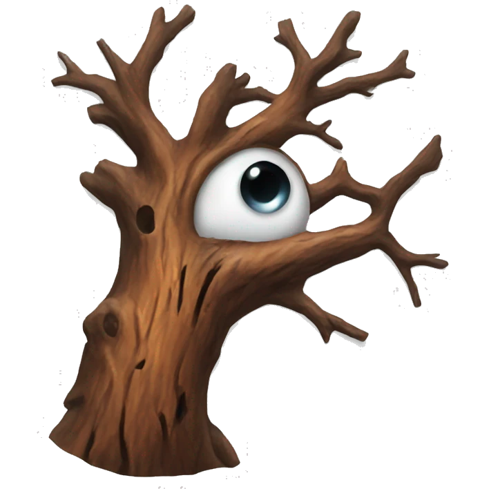 Old rust tree with hole in it emoji