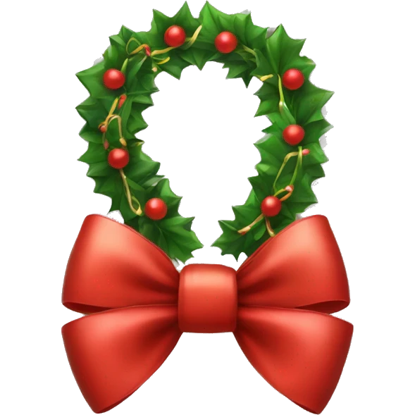 christmas red bow emoji
