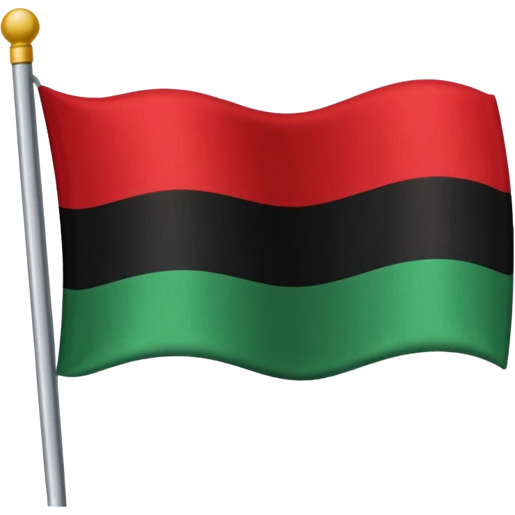 plain Flag with Red, Black and Green horizontal stripes flag   emoji