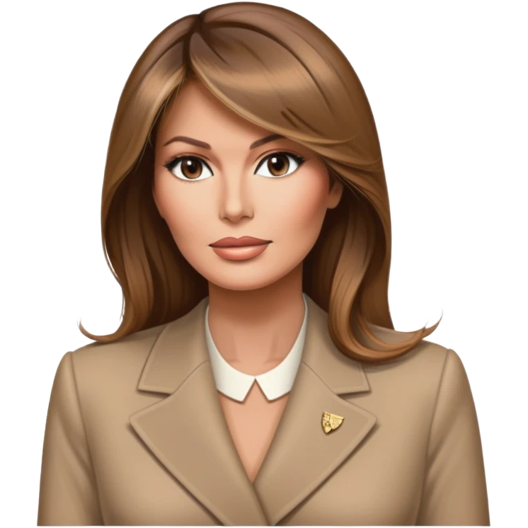 Melania Trump former First Lady with elegant style and light brown hair emoji