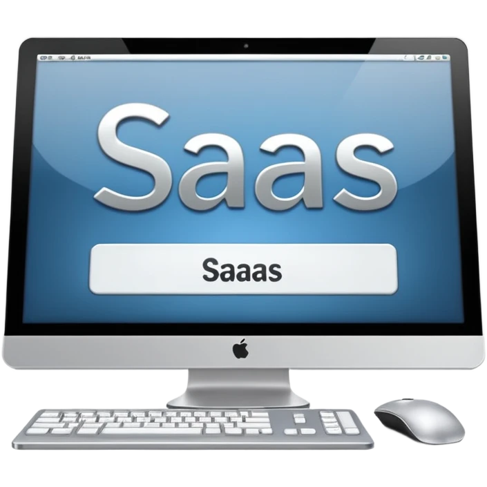 technical looking computer with text "SaaS" emoji