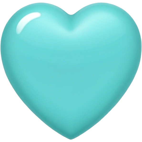 Tiffany color heart emoji