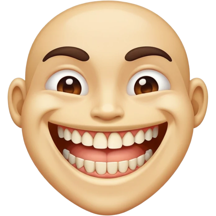 Smile with messed up teeth emoji