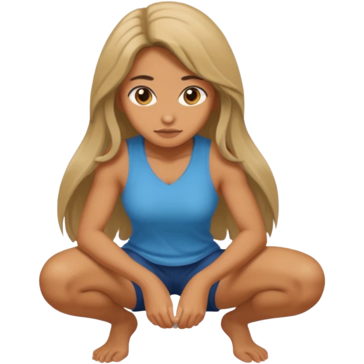 crouching woman emoji