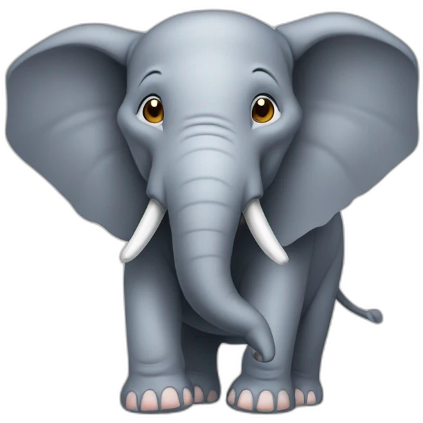 Éléphant sur souris emoji