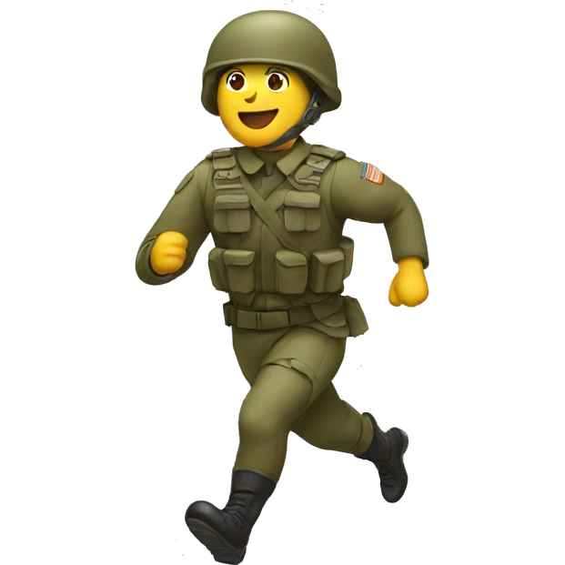 emoji solider running emoji