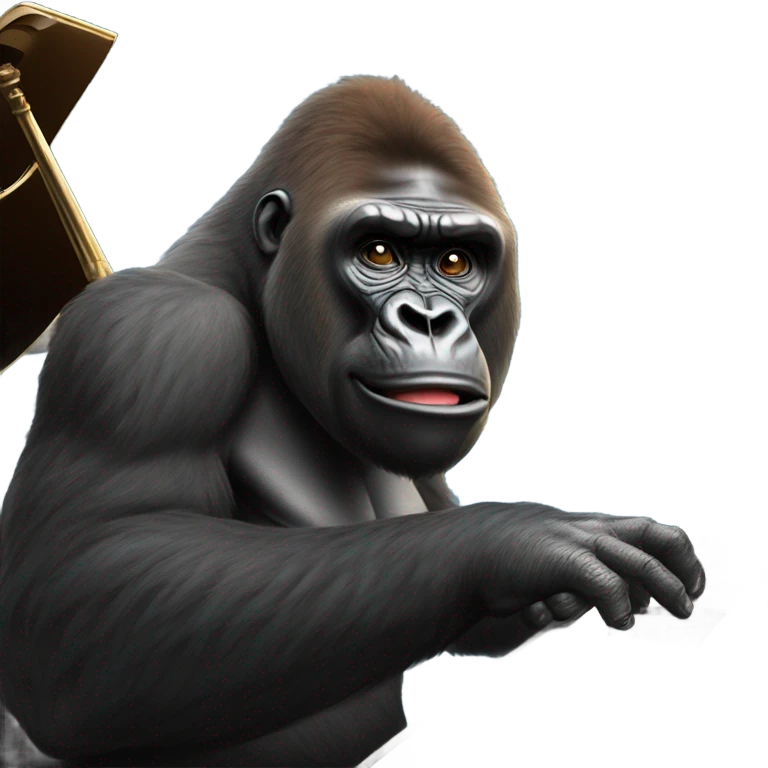 gorilla playing piano from Sing movie emoji