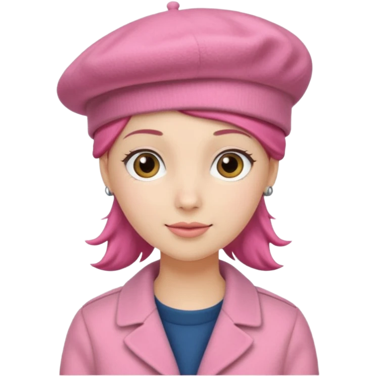 a pink beret hat emoji
