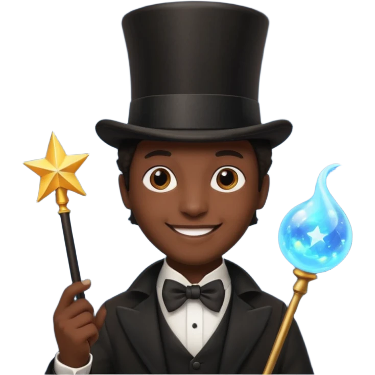 🧍🏼🎩🪄 emoji