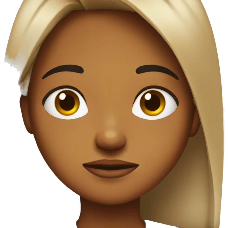 brown girl with disgusted grossed out face emoji