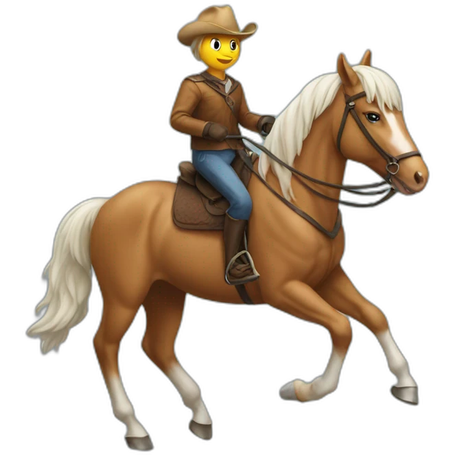 cat riding a horse emoji