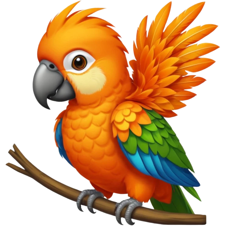 orange furry parrot emoji
