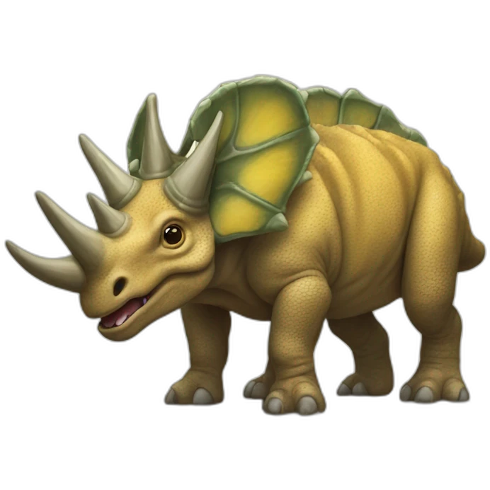 Daufin sur triceratops emoji