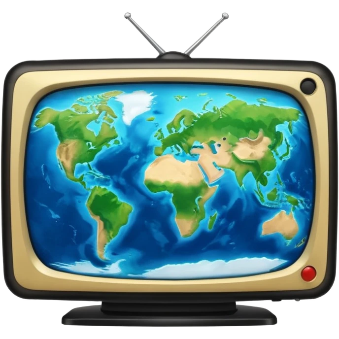 Tv with an earth emoji