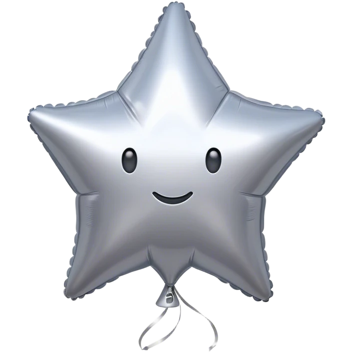 Silver star balloon emoji