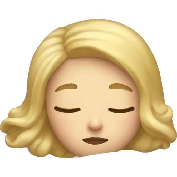 Blonde girl sleeping emoji