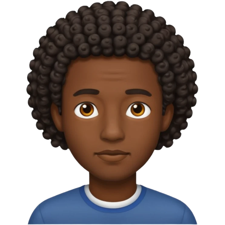 a black guy with shortscurls emoji