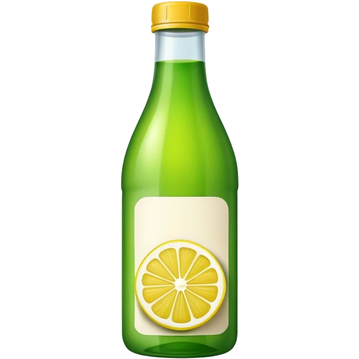 Bottle juice green lemon emoji