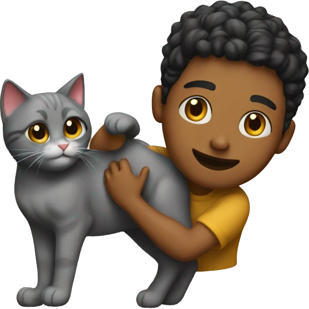 make a person on top of a cat emoji