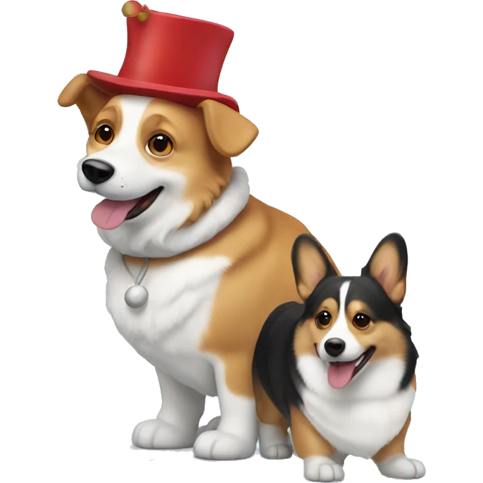 snowman with corgi emoji