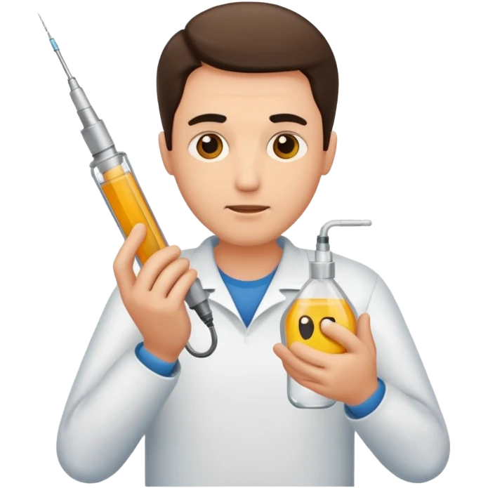 Man injecting emoji