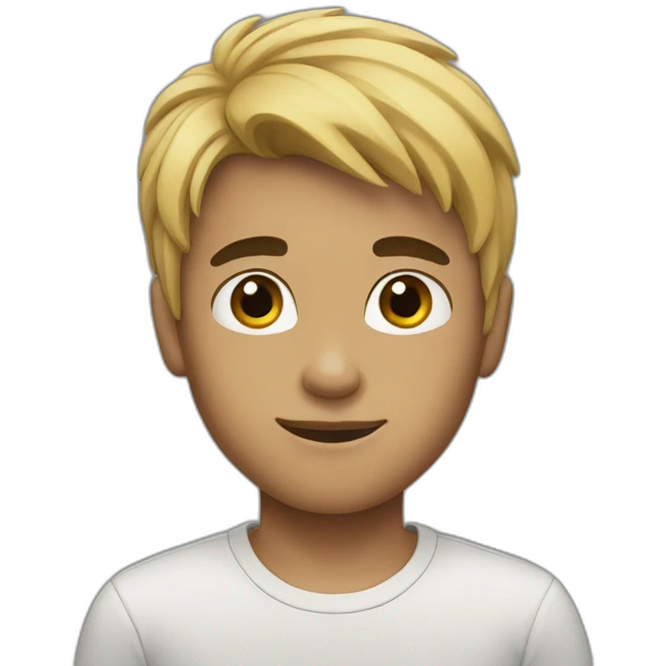 Boy, black hair emoji