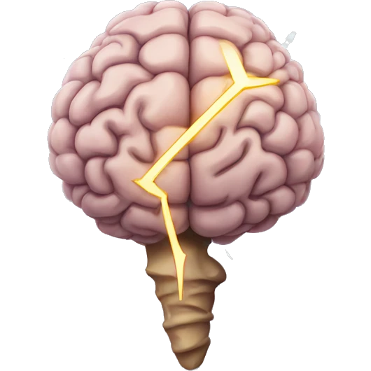 Brain with lightnings emoji