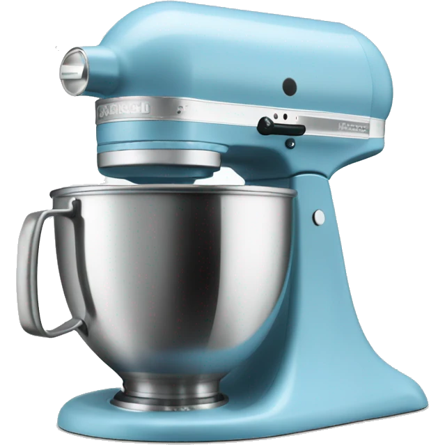 Realistic light blue kitchenaid mixer isolated.  emoji