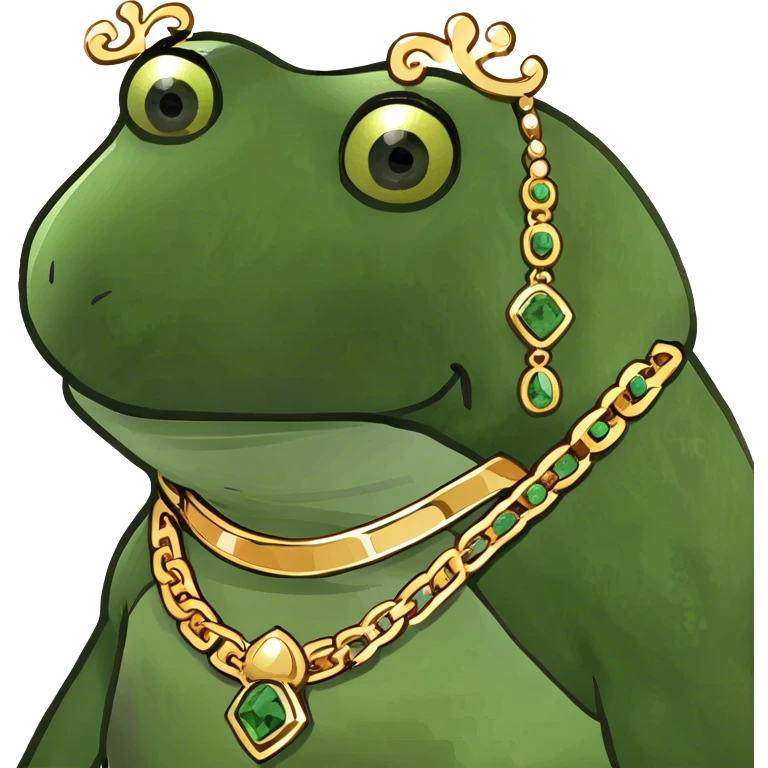 gold based swag  frog lady emoji