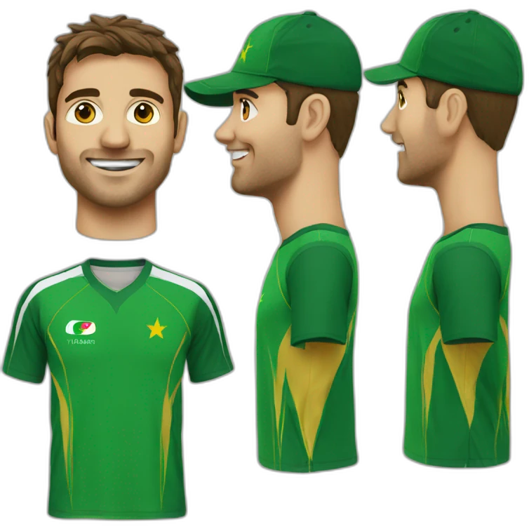 Pakistan cricket t shirt emoji