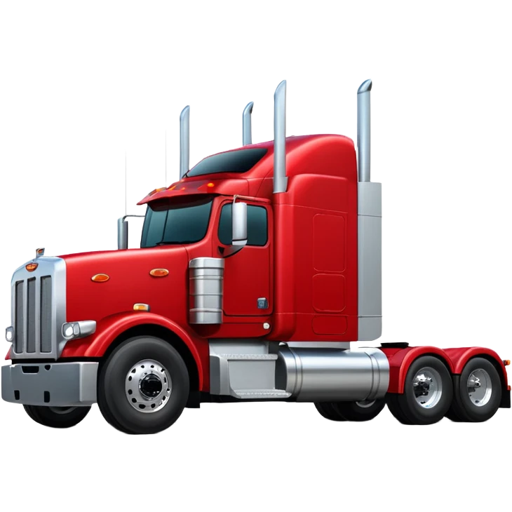 peterbilt semi truck, side view emoji