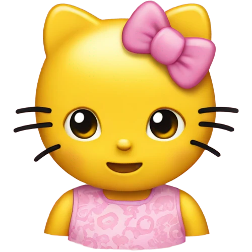 Yellow hello kitty emojis emoji