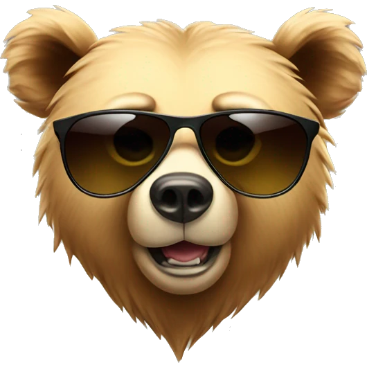 bear with sunglasse emoji