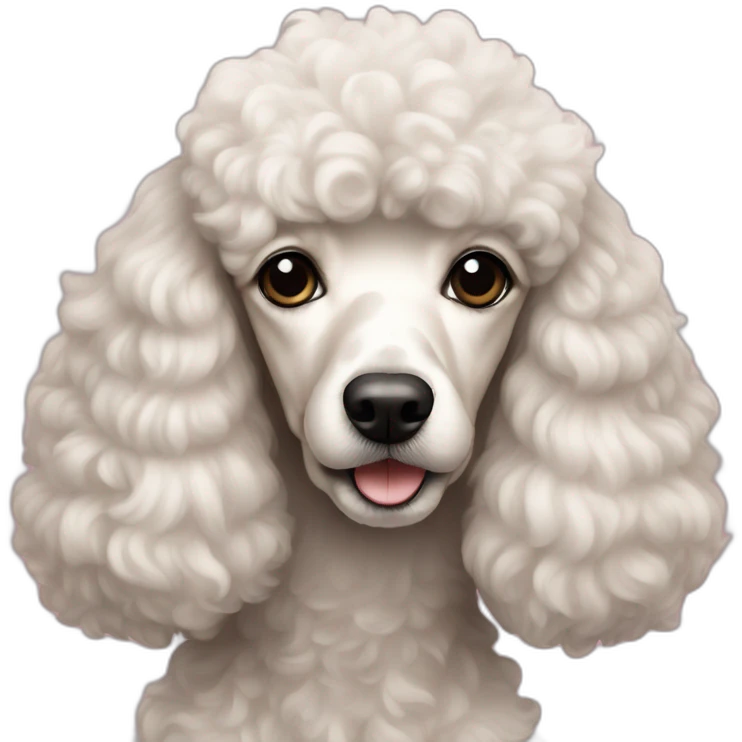 Perra poodle amarilla emoji