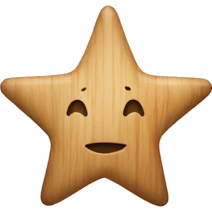 Create me a star made of wood without any other stuffs emoji