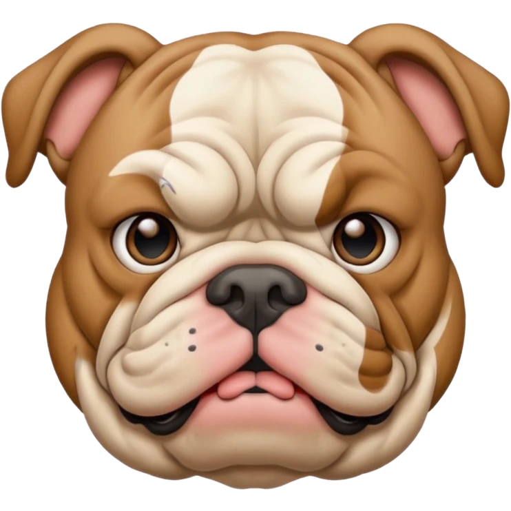 bulldog with face tattoos emoji